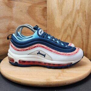 Nike Air Max 97 Swoosh Chain Women Running Shoes Sneakers Size 8